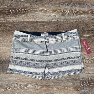 NWT Merona Blue & White Patterned Women’s Shorts